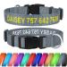 Tagme personalized dog collar for large dog with embroidered reflective nylon dog collar with pet name & telephone number gray XL XL (1 Pack) gray