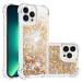 Tivenfezk nadoli glitter Treisand case for iPhone 15 Pro silicone shockproof cell phone shell transparent tpu bumper protective cover liquid transparent quicksand case iphone 15 per gold