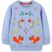 Girls Cotton Sweatshirt - Long Sleeve Casual Jumper for Toddlers, Blue, Ages 1-12 - Buy Online on GoSupps.com