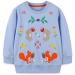 Girls Sweatshirt for Kids Cotton Top Casual Jumper Girl T Shirt Toddler Clothes Long Sleeve Pullover Age 1-12 Years 1-2 Years 04 Blue
