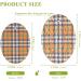 3-Pack Cleaning Kitchen Sponges Oval Retro Orange Brown Plaid Kitchen Cellulose Dishwashing Wood Pulp Cotton - Buy Online on GoSupps.com