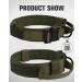 Joyal Tactical Dog Collar | Medium-Sized Dog Collar with Handle & QR Code | Army Green - Buy Online on GoSupps.com