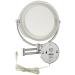 Revolutionize Your Space with Danielle Revolving Wall-Mounted Day/Night Lighted Mirror - 10X Magnification, Chrome Finish - Buy Online on GoSupps.com