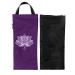 Yoga Sand Bag - Cotton Unfilled for Yoga Weights and Resistance Training, Lotus Design Purple