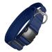 OneTigris Dog Collar with Metal Buckle for Dogs Blue MM Blue