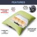 RIOYALO X-Foam Inflatable Camping Pillow Lite | Removable Cover | Neck Lumbar Support | Washable Ultralight Portable for Backpacking, Hiking, Travel | Small (Apple Green) - Buy Online on GoSupps.com