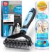 Bluepet Unterwolltoll + dog shampoo |Dog brush & cat brush for long hair |Unterwoll comb removes undercoat & feast |Better combability |Fellbrush set Unterwolltoll size M-L blue + dog shampoo