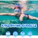 2 Pack Kids Swim Goggles & Diving Mask with Earplugs | Anti-Fog Silicone Glasses for Youth 6-14 | Beach & Pool Gear in Blue Green - Buy Online on GoSupps.com