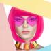 LIULIUBTY Short Bob Neon Wig with Flat Bangs - 14 Synthetic Colorful Cosplay Daily Party Hair + Free Wig Cap - Pink - Buy Online on GoSupps.com