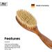 Mars Coat-King Bristle Cat Hair Brush - Deshedding Tool for Pet Grooming | Wooden Handle, 2 Wide Head - Buy Online on GoSupps.com