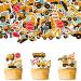 Catelves Pack of 64 digger cupcake toppers