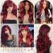 Kellynee Burgundy Wine Red Long Wavy Wig with Bangs - Stylish Heat Resistant Synthetic Hair for Daily Wear and Special Occasions - Buy Online on GoSupps.com