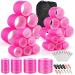 VEVOQIM 49PCS Hair Rollers with Clips Hair Roller with 4 Sizes 64mm 44mm 33mm 25mm Large Hair Roller with 24PCS Clips and Bags Hair Rollers for Long Medium Short Volume Bangs Hair