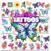 Crenstone Glitter Tattoos   50 Dazzling Designs   Hearts  Butterflies  Flowers  and More!