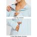 Libin Women's Full Zip UPF 50+ Sun Protection Hoodie Jacket - Ice Blue, Medium - Buy Online on GoSupps.com