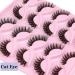 Geeneiya 8D Cat Eye 17mm Mink False Eyelashes - Fluffy Long Lashes for All Eye Shapes - Buy Online on GoSupps.com