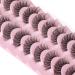 TNFVLONEINS Natural 01B Clear Band 16mm Wispy Mink Eyelashes 10 Pairs - Fluffy 5D Cat Eye Lashes for Natural Look - Pack of Fake Eyelashes - Buy Online on GoSupps.com