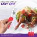 Bendable Red Flatware Set with Easy Grip Handles - 3 Piece Large Fork, Knife, and Spoon - Buy Online on GoSupps.com