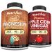 Nutrivein Premium Apple Cider Vinegar Capsules & Magnesium L-Threonate Bundle: High-Absorption Magnesium Threonate Supplement and Apple Cider Vinegar Supplements for Brain, Gut, & Overall Well-Being