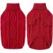 Cozy Dog Sweaters for Small Dogs | Winter Knitting Coats for French Bulldogs & Puppies | Red XXL Pet Clothing - Buy Online on GoSupps.com