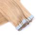 Tape In Hair Extensions #18 Nature Ashblond - 40 cm | 50 Bricks of 100% Remy Real Hair | Adhesive Tape Tressen by Novon Hair Extensions - Buy Online on GoSupps.com