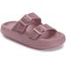 WHITIN Cloud Slides for Women Men Double Buckle Adjustable Pillow Slippers Ultra Cushion Sandals 6-7 Women/4.5-5.5 Men Blush