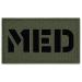Petac Gear IR Infrared Reflection MED Medical Tactical Fastener Patch Hook-Fastener Backing 3.5x2 (RG)