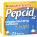 Pepcid AC Maximum Strength 20mg Famotidine Heartburn Relief Tablets - 75 Count Pack, Fast-Acting Formula for Acid Indigestion & Sour Stomach - Buy Online on GoSupps.com