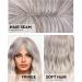 Wokestar Bob Curly Wig with Fringe 12 inch Grey - Short Synthetic Wavy Wig for Women - Buy Online on GoSupps.com