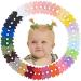 Hair clips doboi 50pcs 2 '' baby girl fully lined Grosgrain Boutique Solid Color Ribbon Mini Hair loops for teens toddlers children toddlers newborn children set of 40 couples clips A50