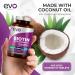 Biotin Hair Growth Supplement 12 000mcg with Coconut Oil | 400 High Strength Tablets for - 13 Month Supply Vitamin B7 Supports Normal Skin & Made in UK by EVO Nutrition - Buy Online on GoSupps.com