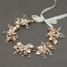 SWEETV Gold Crystal Flower-Leaf Bridal Headband | Wedding Hair Accessories for Brides - Buy Online on GoSupps.com