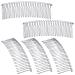 5 Pieces Hair Clip Combs Metal Wire Hair Combs Wire Twist Bridal Wedding Veil Combs (30 Teeth, White K) 30 Teeth White K