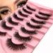 7 Pairs of 3D False Eyelashes Cat Eye Fluffy Volume Curly Cat-Eye Artificial Eyelashes Natural Look Reusable Handmade Faux Mink Makeup Eyelashes (7P-HR-Z03) - Buy Online on GoSupps.com