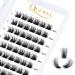 Cluster Lashes Quewel single eyelashes C curl 8mm eyelashes Individual eyelash segments wide foundation individual eyelashes for eyes make-up DIY eyelash extensions (of course 02-c-8mm) 1 piece (1 Pack) natural02-c-8mm