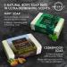 Men's Exfoliating Bar Soap Set - Natural Organic Cedarwood Mint Body Soap for Men - African Black Woodsy Scent - 3-Pcs Pack - Buy Online on GoSupps.com