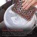 Dewedrt Cast Iron Skillet Cleaner 316 Stainless Steel Chainmail Cleaning Scrubber Silicone Scrubber for Kitchen Cookware - Buy Online on GoSupps.com