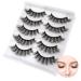 Buy Sibba 3D Multi-Layered Curly False Eyelashes - 5 Pairs of 18mm Faux Mink Eye Lash Extensions (Style 04) | Dramatic & Fluffy Volume for Stunning Eyes - Buy Online on GoSupps.com