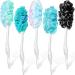 5 Pieces Loofah Back Scrubber for Shower Long Handle Bath Body Brush Shower Brush with Long Handled Deep Cleansing and Exfoliating Bath Loofah Sponge for Men Women in Bathing Accessories
