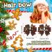 Sibba 6-Piece Christmas Bow Hair Pins - Santa, Snowman, Snowflake, Elk Boutique Clip Barrette Accessories for Girls - Buy Online on GoSupps.com