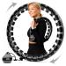Johan & John Smart Weighted Hula Hoop, Infinity Hoop for Adults Weight Loss, Kids, Plus Size - Fitness & Exercise Ring with 28 Detachable Knots - Scandinavian Design, Carrying Bag Included, Black