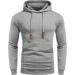 Mens Plus Size Jacquard Plaid Hoodie Sweatshirt X-Large B-grey | Lightweight Sportswear - Buy Online on GoSupps.com