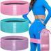 Resistance Bands for Legs & Butt Workout - Premium Fabric Exercise Bands - Booty Bands for Working Out at Home, Gym, Outdoor - Durable, Non-Slip Workout Bands Resistance Fitness Bands Pink, Blue, Purple