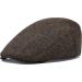 STARANCE Men's Wool Blend Newsboy Ivy Hat Tweed Flat Cap Herringbone Coffee 7 1/4 - Buy Online on GoSupps.com