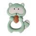 Teething ring/pacifier in raccoon look for chewing without BPA 7 colors (mint green)