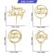 BakeMaestro Gold Acrylic Happy Birthday Cake Toppers - Pack of 4 Different Shapes - Event Decorations Supplies - Buy Online on GoSupps.com