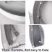 Soft Thicker Warmer Toilet Seat Cover with Snaps - Gray | Easy Installation & Cleaning - Buy Online on GoSupps.com