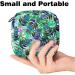 Menstruation Pad Bag with Zipper - Women's Napkin and Tampon Organizer in Tropical Green Leaf - Stylish & Functional Collective Bag for Girls - Buy Online on GoSupps.com