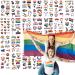 Pride Temporary Tattoos 20 Sheets 160PCS LGBT Gay Lesbian Waterproof Rainbow Pride Tattoos Stickers Decoration for Pride Parades Party Supplies