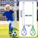 Solo Soccer Kick Trainer - 2 Pcs Bungee Juggling Net for Ball Size 3 4 5 - Blue and Green | Soccer Training Equipment for Kids, Youth, Adults - Buy Online on GoSupps.com